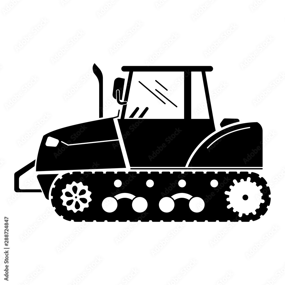 Poster farm crawler icon. simple illustration of farm crawler vector icon for web design isolated on white 