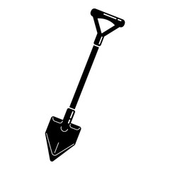 Shovel icon. Simple illustration of shovel vector icon for web design isolated on white background
