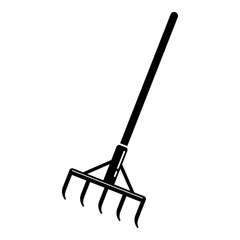 Garden rake icon. Simple illustration of garden rake vector icon for web design isolated on white background