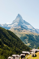 Zermatt, Matterhorn, Findeln, Sunnegga, Bergkapelle, Alpen, Wallis, Weiler, Alm, Bergwiesen, Bergblumen, Sommer, Schweiz