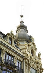 Fragment of old building in Zurich. Switzerland