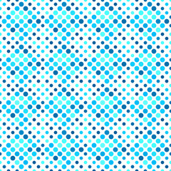 Geometrical seamless circle pattern background design - abstract blue vector illustration from dots