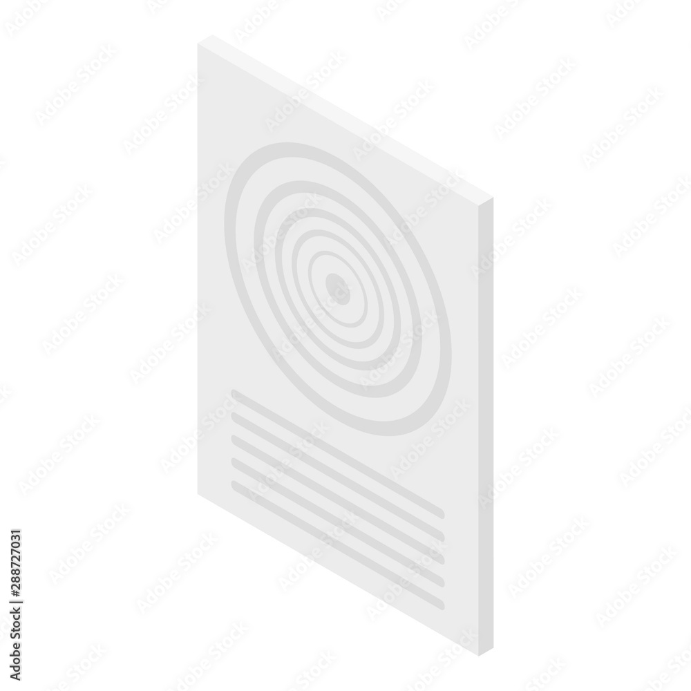 Poster ventilator remote control icon. isometric of ventilator remote control vector icon for web design is