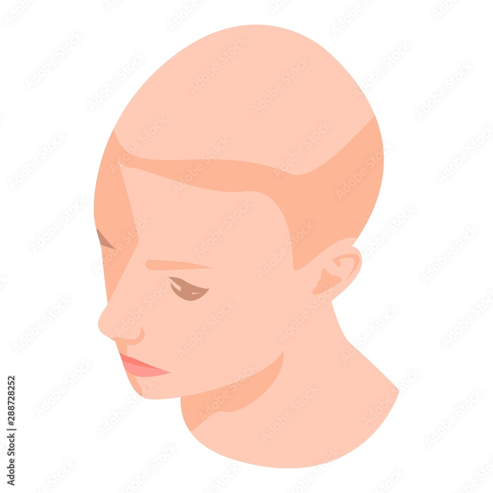 Poster mannequin head icon. isometric of mannequin head vector icon for web design isolated on white backgr
