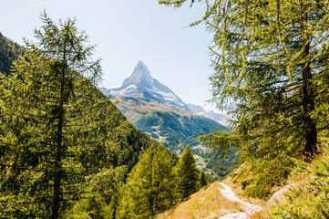 Zermatt, Findeln, Matterhorn, Wanderweg, Sunnegga, Schlucht, Alpen, Furi, Zmutt, Wallis, Sommer,...