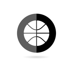 Basketball icon isolated on white background