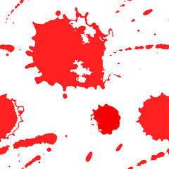 Vector seamless pattern of paint spots.