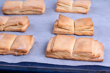 Cooking homemade cookies in the form of a book