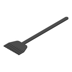 Long hair brush icon. Isometric of long hair brush vector icon for web design isolated on white background