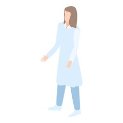Woman lab doctor icon. Isometric of woman lab doctor vector icon for web design isolated on white background