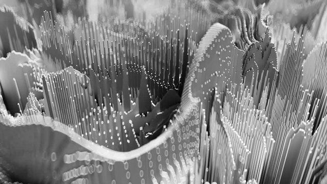 Abstract Digital Data Visualization. Seamless Loop