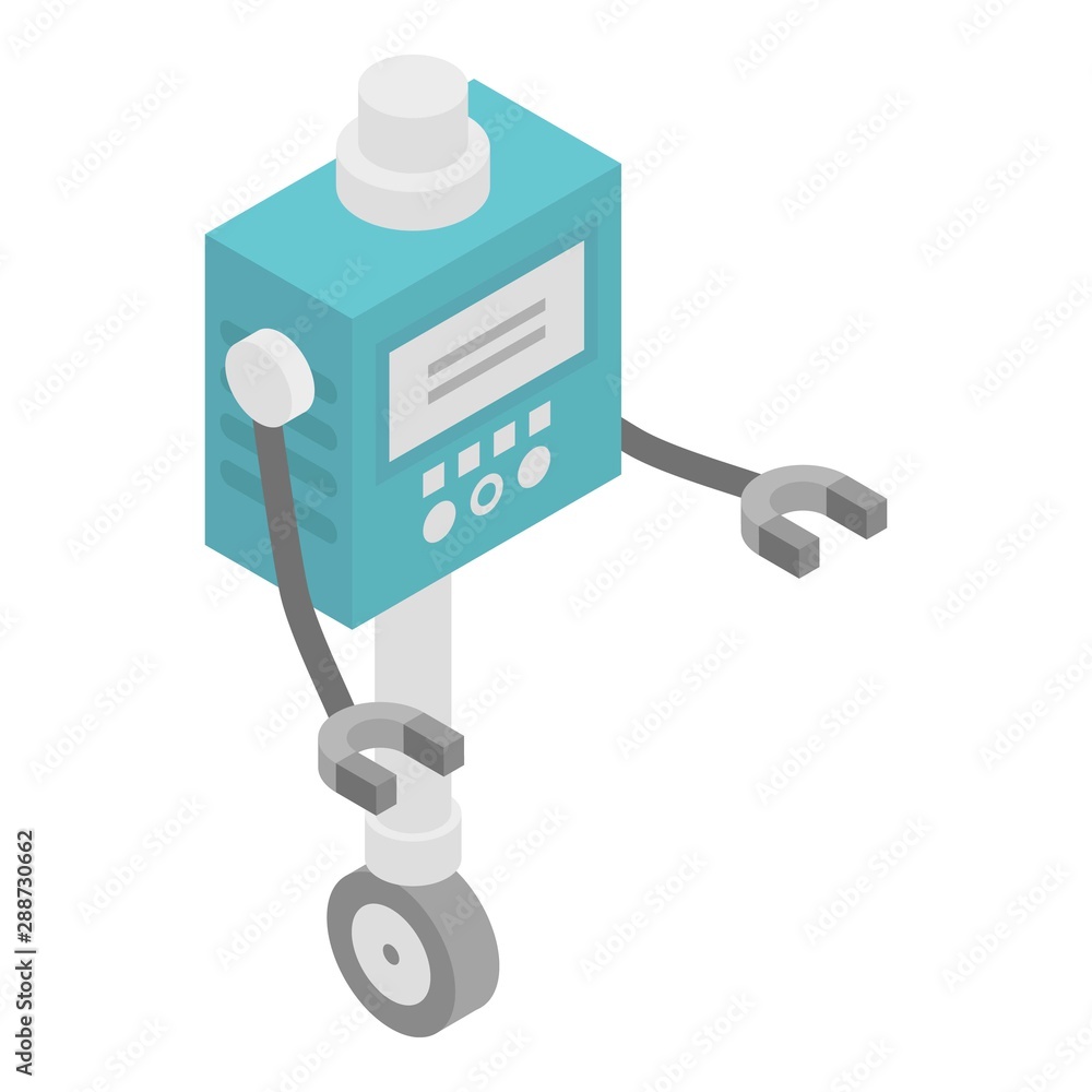Poster robot one wheel icon. isometric of robot one wheel vector icon for web design isolated on white back