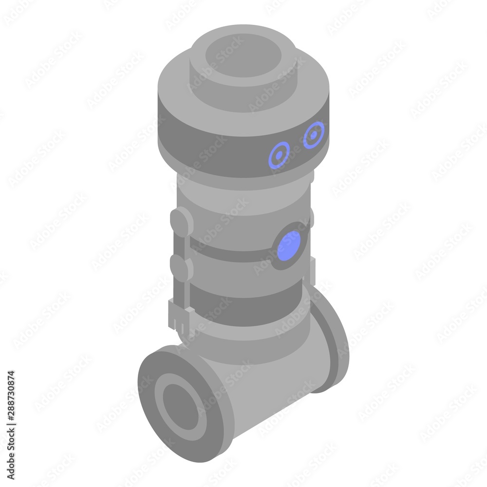 Poster robot soldier icon. isometric of robot soldier vector icon for web design isolated on white backgrou