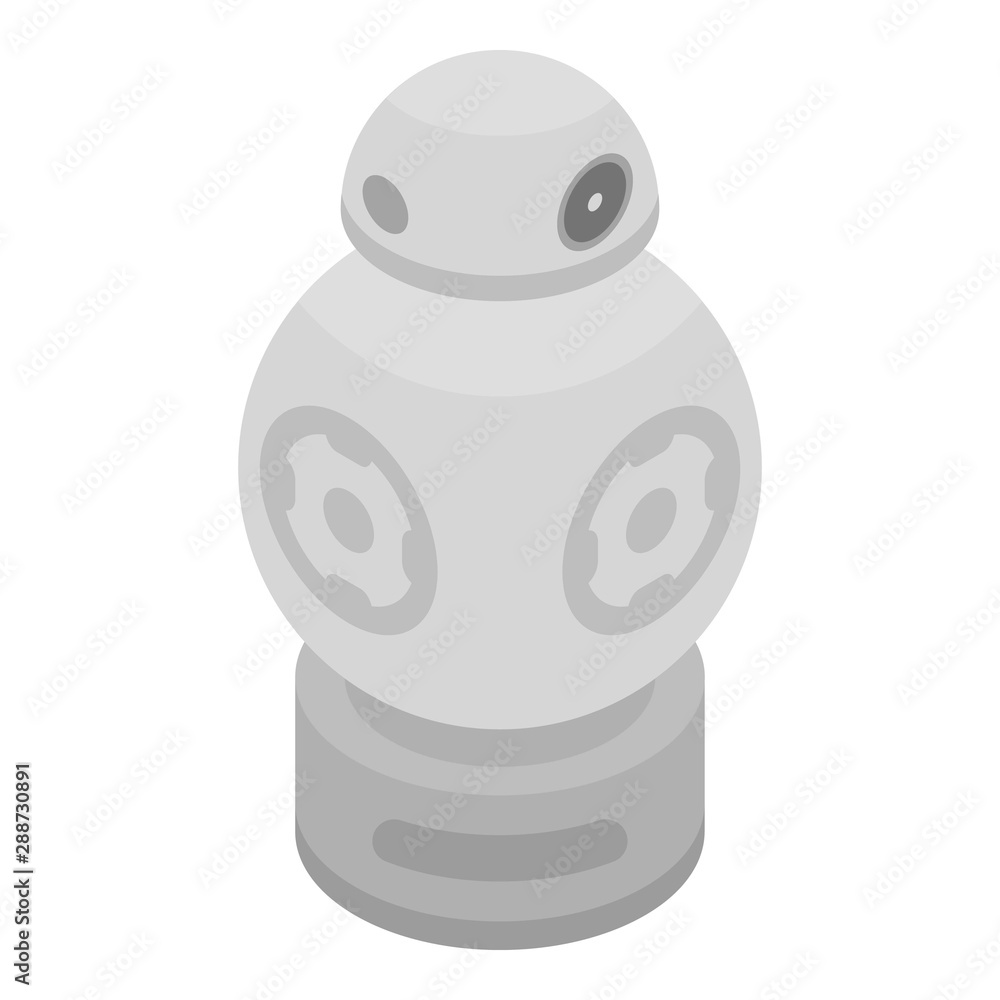 Poster fantasy robot icon. isometric of fantasy robot vector icon for web design isolated on white backgrou