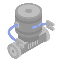 Futuristic robot icon. Isometric of futuristic robot vector icon for web design isolated on white background