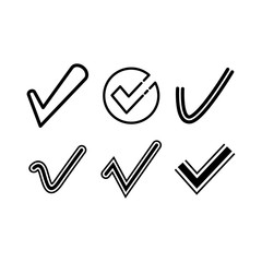 check list, check mark symbol set