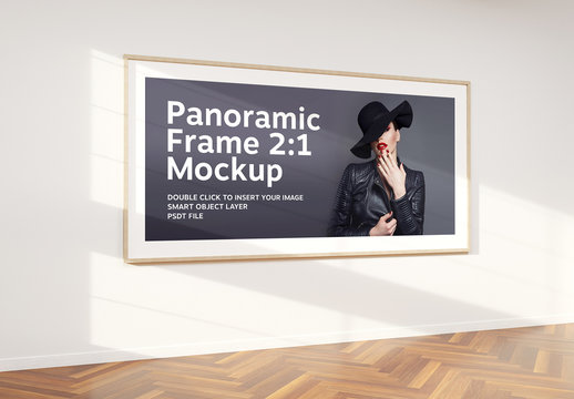 2:1 Aspect Ratio Panoramic Frame in Interior Mockup