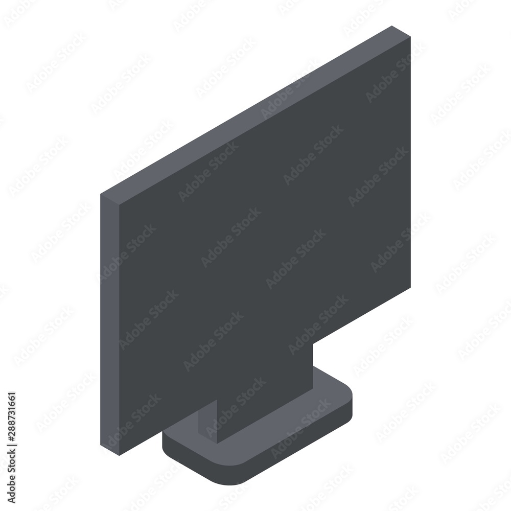 Poster broken computer monitor icon. isometric of broken computer monitor vector icon for web design isolat