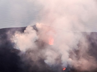 Obraz premium crater at Mount Stromboli