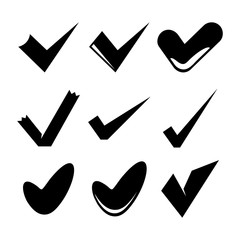 check list, check mark symbol set