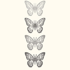 Eight inch wide sized butterfly layout for rhinestone or stud designs