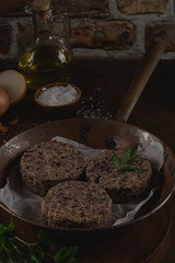 Raw veggie burger with black beans