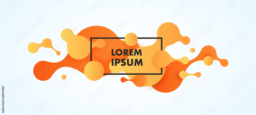 Poster abstract fluid vector shapes.