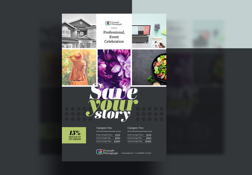 Grid-Style Photo Flyer Layout