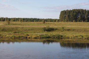 riverbank in the countryside on a summer day