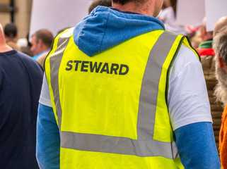 Steward at a rally or protest