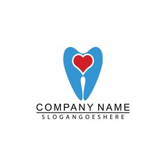 Love Dental Care logo and symbol template icons app