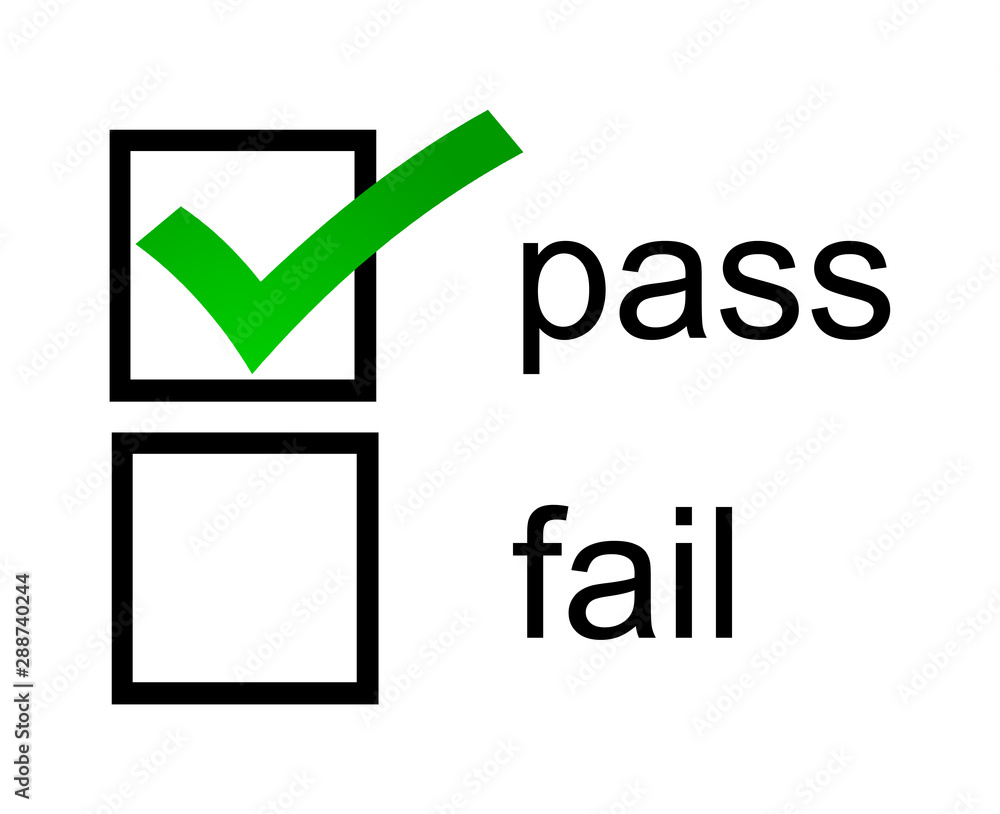 Poster Pass fail checkbox with green pass box checked