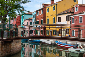 Fototapeta na wymiar Colorful Houses in Burano Italy