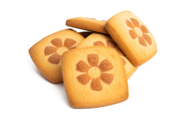 cookies with flowers isolated