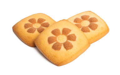 cookies with flowers isolated