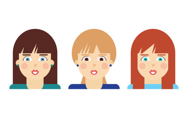 Set of avatars profile. Vector illustration. Creative Social Networking People Vector Design