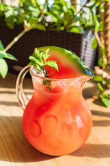 watermelon sangria in the cafe