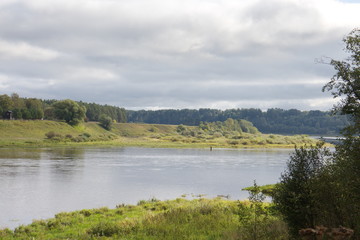 riverbank in the countryside on a summer day