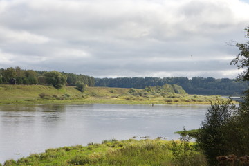 riverbank in the countryside on a summer day