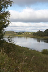 riverbank in the countryside on a summer day