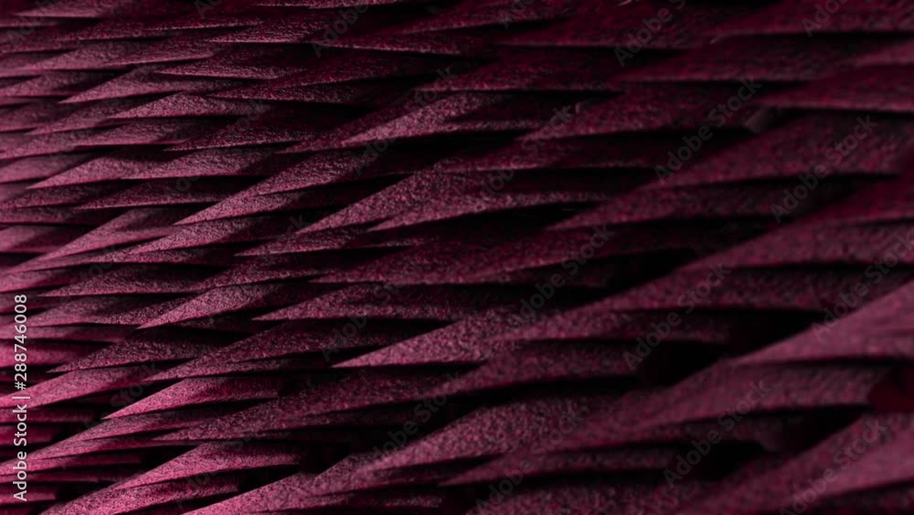 Poster Abstract 3D macro of colorful geometric triangles shapes. Animation. Computer generated loop animation. Modern background, seamless motion design