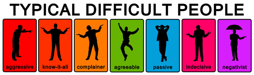 Typical difficult people - obrazy, fototapety, plakaty