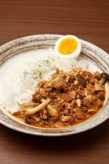 キノコのキーマカレー