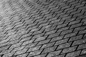 Paving slab background or texture. Black and white.