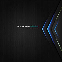 Abstract futuristic and technology concept with light movement on dark background, Vector illustration