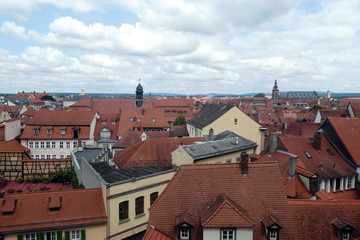 Fototapeta na wymiar Über den Dächern von Bamberg