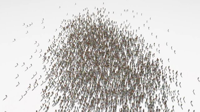 afghanistan map. Group of people walk and create a map of afghanistan.