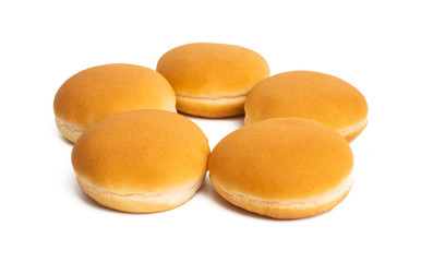 hamburger buns isolated