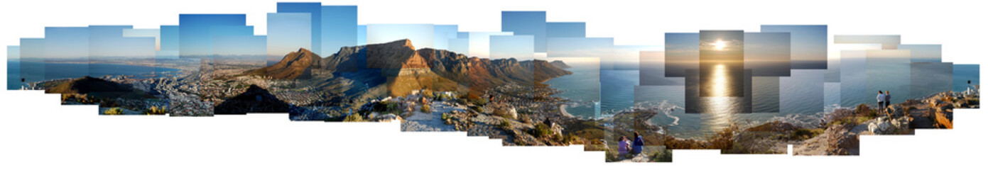 Cape Town from the top of Lions Head - obrazy, fototapety, plakaty