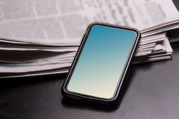 Newspaper news and views through  newspaper publications being replaced with  online web based technology .